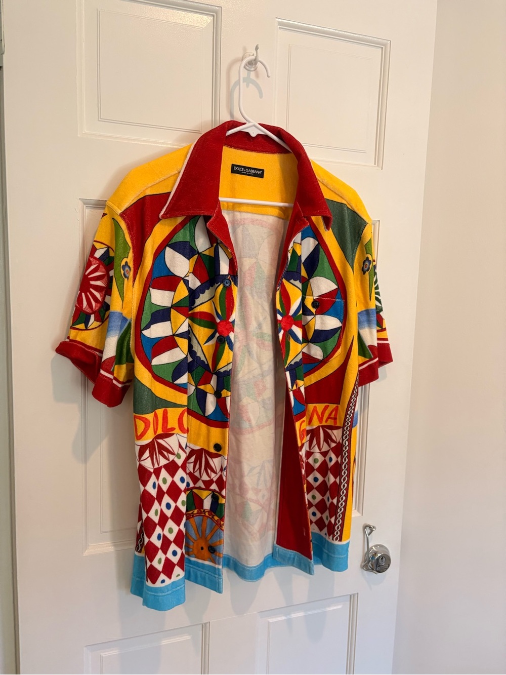 Dolce & Gabbana Multicolor Printed Short-Sleeve Shirt - Yellow/Red